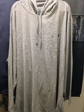 Polo by Ralph Lauren Heather Gray Hooded Long-Sleeve Pullover - NWT